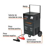 Cargador de 200 A para baterías de 12 V, con ruedas