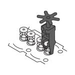 Compresor de resortes de válvulas con cabeza