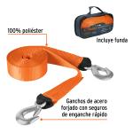 Correa con ganchos para remolque, 48 mm x 5.8 m