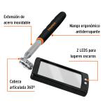 Espejo telescópico con luz LED, 5 x 8 cm